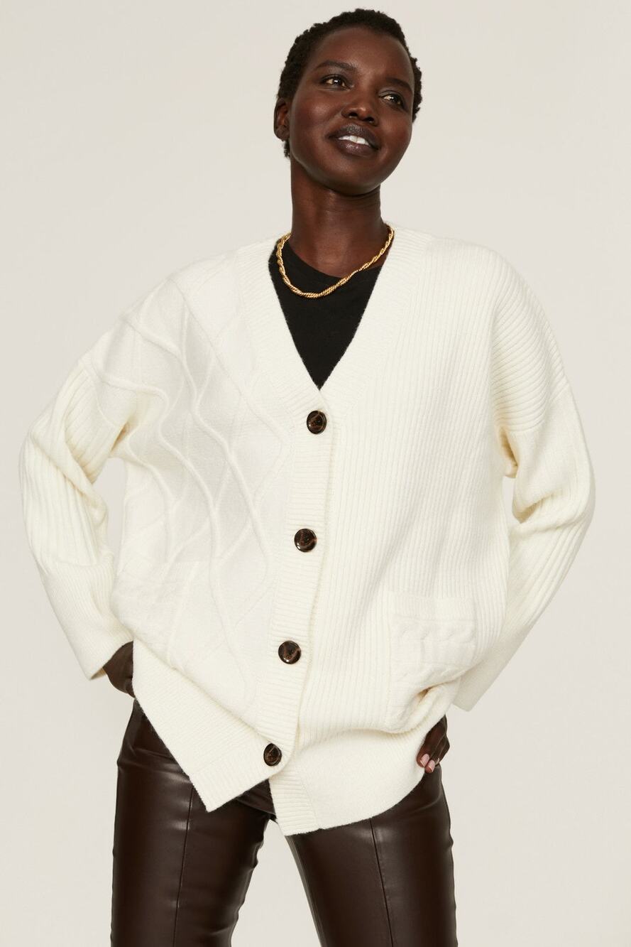Osman Yousefzada x RTR - Oversized Asymmetrical Cardigan - Size Medium